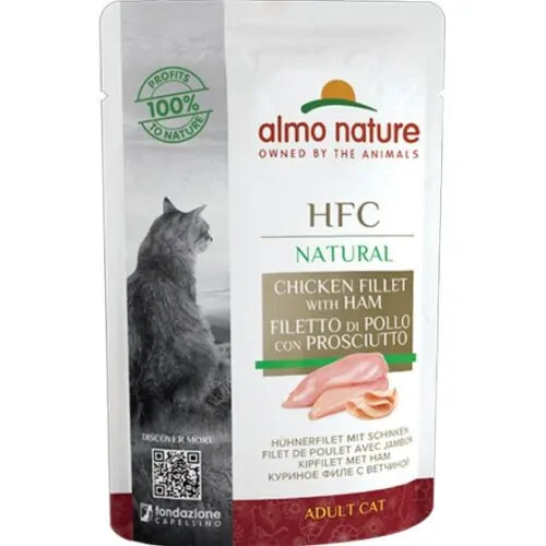 ALMO NATURE HFC Natural Filetto di Pollo con Prosciutto 55g Busta ALMO NATURE HFC Natural Filetto di Pollo con Prosciutto 55g Busta